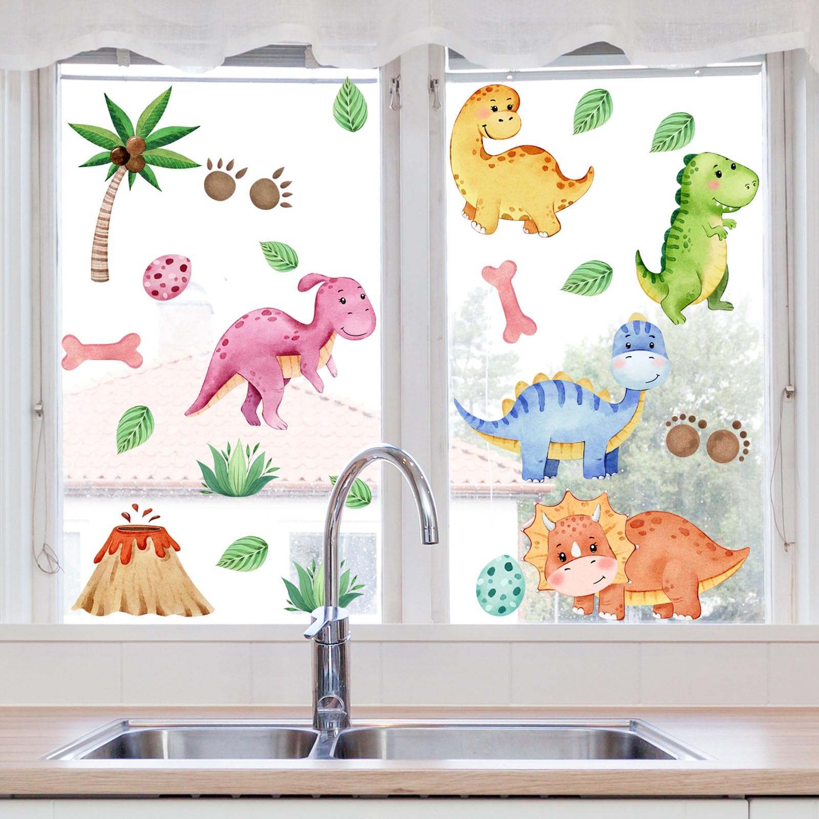 Stickers fenêtre dinosaure pour illuminer la chambre d'enfant