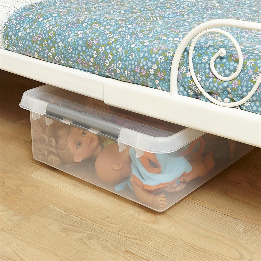 Sunware 2 sztuki Q-line Rollerbox 60 litrów – 80 x 50 x 20 cm – przezroczysty/szary