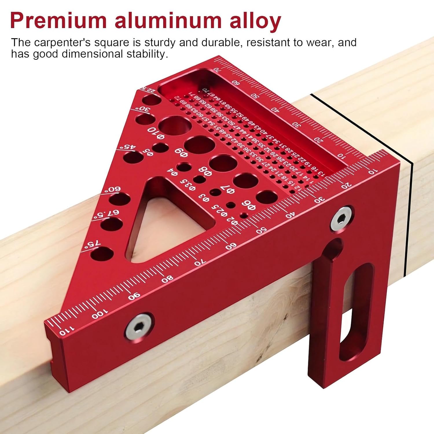 3D Miter Square, Multifunctional Measuring Tools for Woodworking, Multi-Angle Measuring Ruler with 10 Pencils, 22.5-90° 3D Carpenter's Angle, for Woodworking and DIY Projects