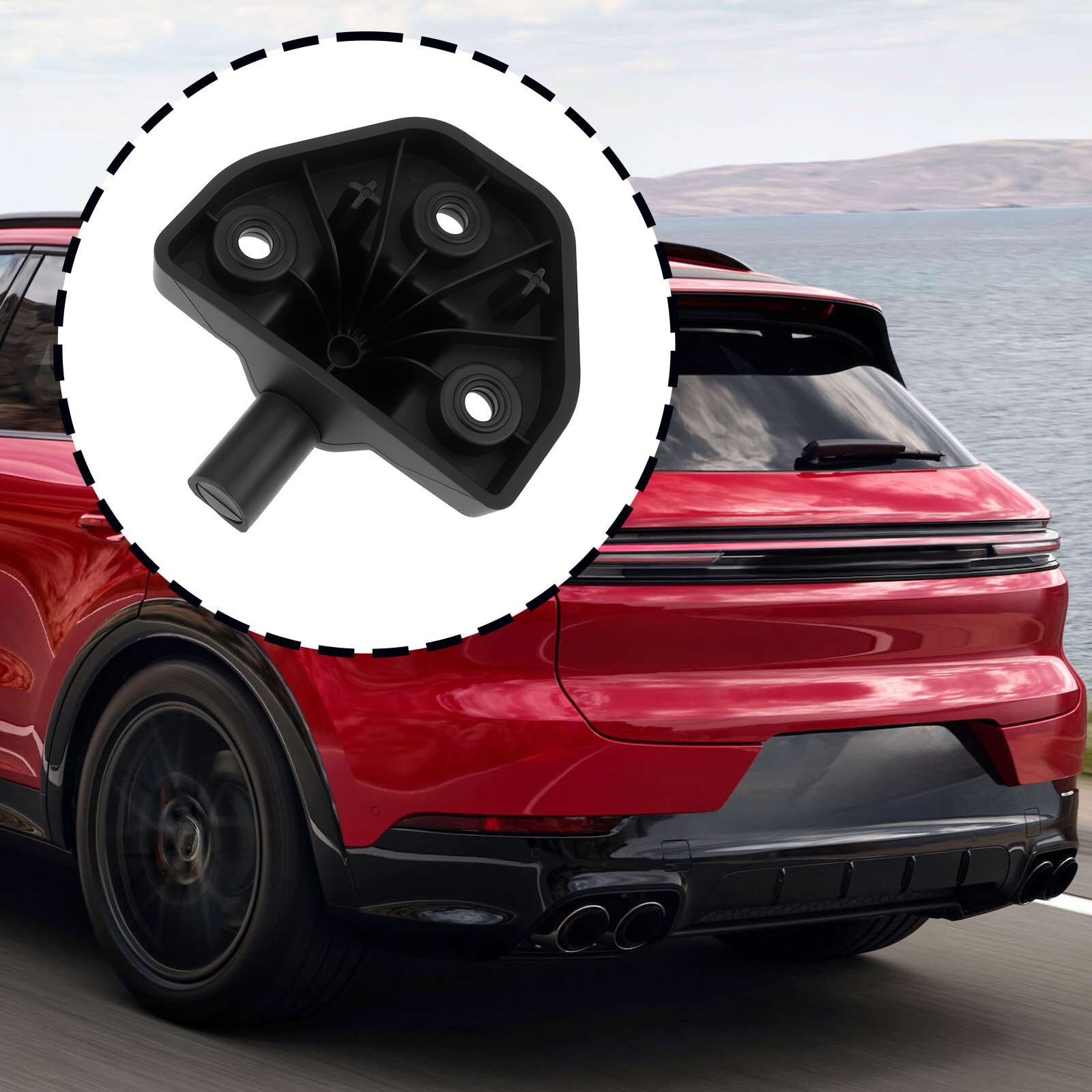 1x Support de Roulement Gauche pour Cache-Bagages de Coffre de Voiture 9Y3867777A1E0 Compatible avec Porsche Cayenne 18-24 Plastique Noir