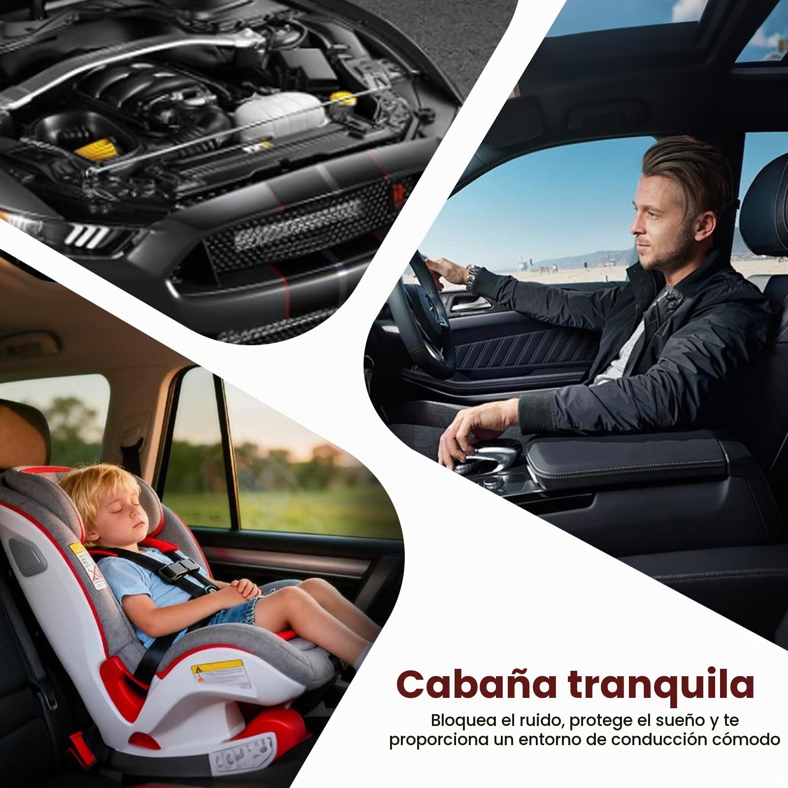 16 alfombrillas de aislamiento acústico para coche, 450 x 250 x 2 mm, de aluminio butilo, autoadhesivas, aislamiento de espuma, ignífugo, resistente a la humedad, resistente al agua