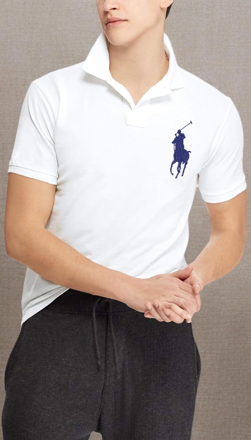 Polo Ralph Lauren Men's Big Pony Custom Fit Red Polo Shirt, XL,
