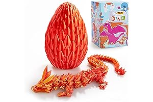 3D Printed Dragon Egg with Dragon Inside, 15'' Dragon Fidget Toy
