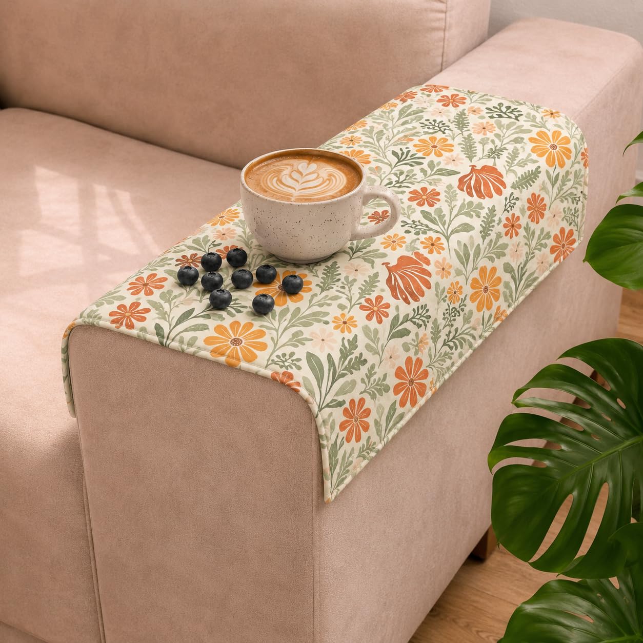 STITCHNEST 'Eden Weaves Collection Series' Sofa Armrest Cover | Elegant Woven Fabric, Washable & Durable for Modern Living (18 x 22 Inches)