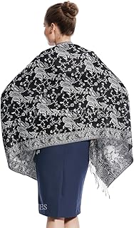 Pashmina Scarf for Women Elegant Wrap Vibrant Colors Chic Paisley Patterns Soft Lightweight Weddings Parties Casual Wear - Buy now