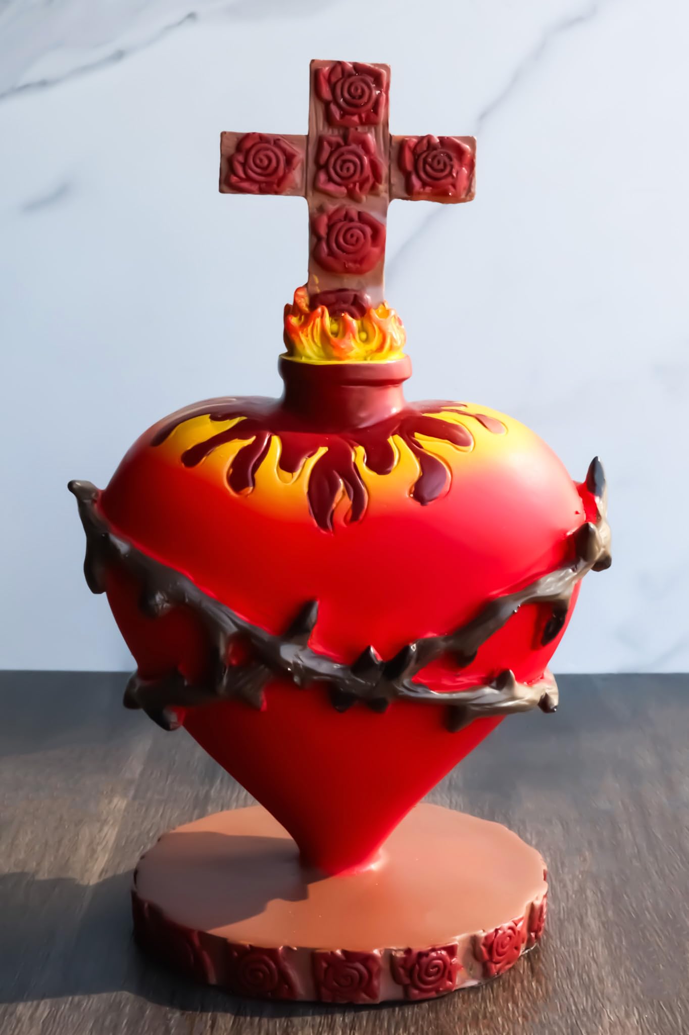 Amazon.com: Ebros Day Of The Dead Sacred Heart Of Jesus With Crown