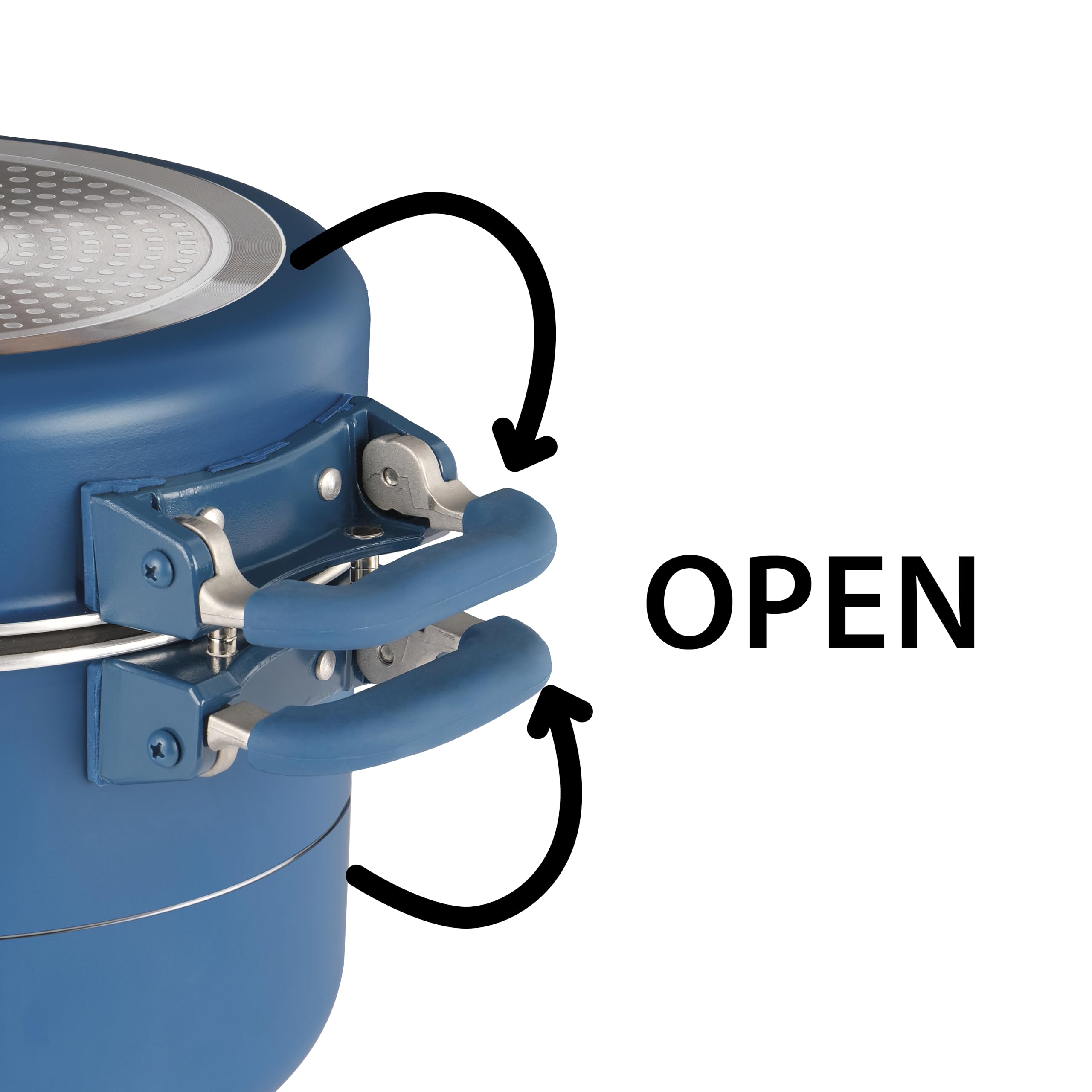 Brunner Carezza Magnetogrip - Juego de utensilios de cocina - Ollas y sartenes de cerámica antiadherentes compatibles con inducción para caravana, caravana y barco - Diseño apilable que ahorra espacio