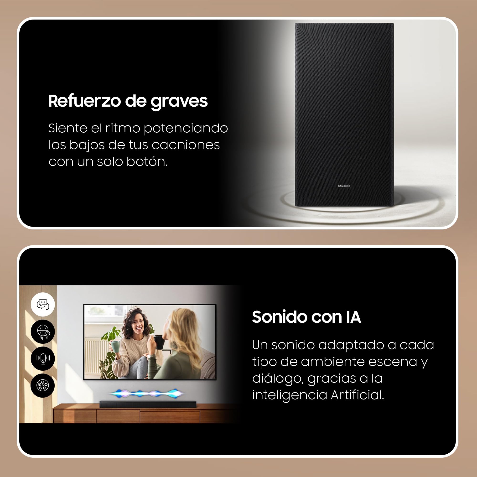 Samsung Soundbar HW-B650D/ZF Serie B, 4 Lautsprecher, Wireless Dolby 5.1ch, 3.1-Kanal-Audio, Surround Sound Expansion, kompatibel mit Alexa und Google Assistant, Black 2024
