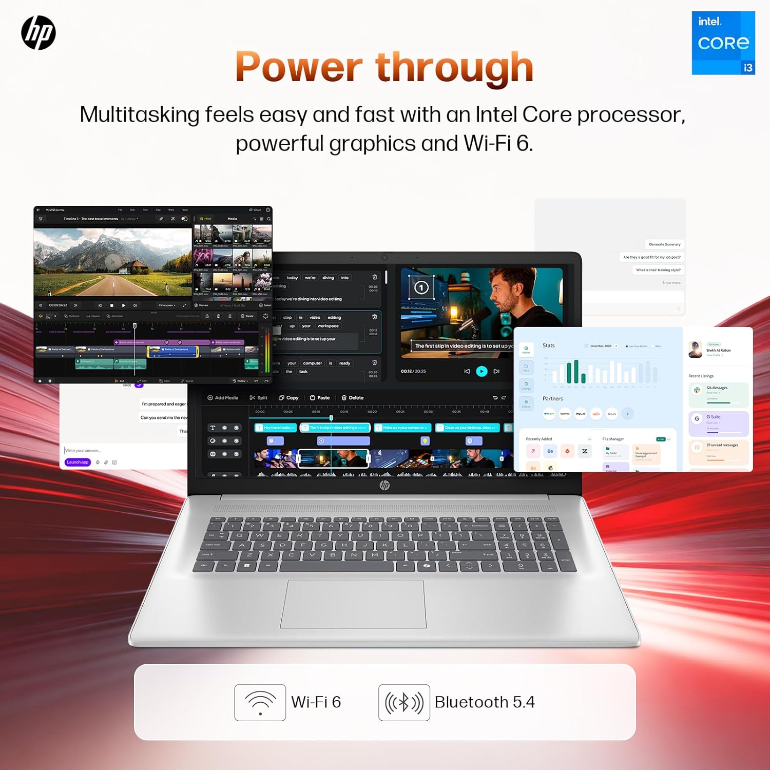 HP 2025 17 inch Laptop Computer, Intel 8-Core i3-N305, 17.3" HD+ Anti-Glare Display, 32GB RAM, 1TB SSD, Windows 11 Pro, Ai Copilot, Numeric keypad, HDMI, Wi-Fi 6, for Business Student, w/Accessories