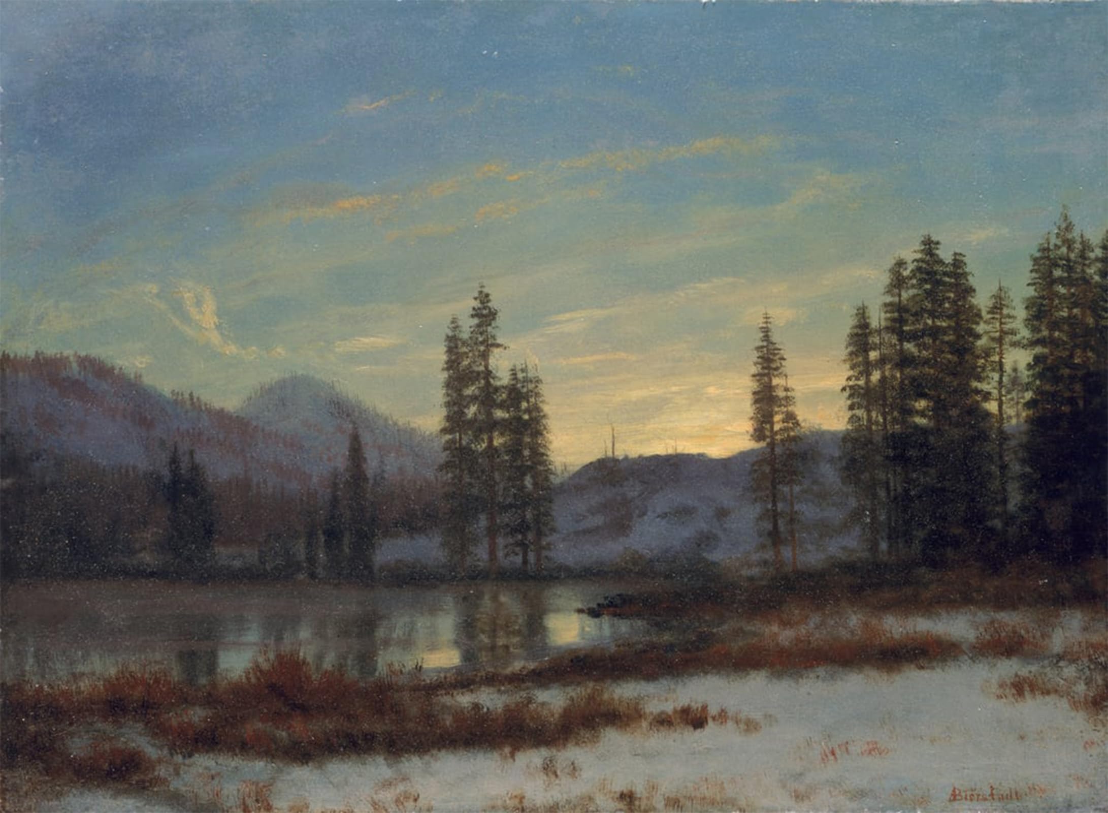 ARTXLXXBN Famous Print Painting Colorful Art Print Snow in the Rockies by Albert Bierstadt Canvas Art Decorations for Home Decor 60x90cm