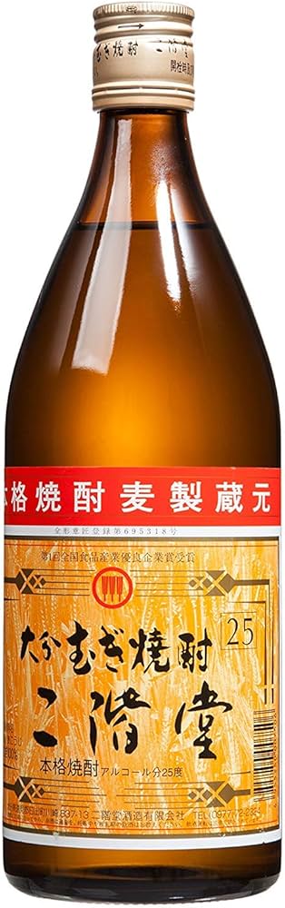 Amazon.co.jp: 大分むぎ焼酎 二階堂 25度 720ml × 1ケース / 12本 焼酎