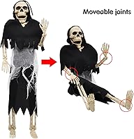 Vista 3 de JOYIN 2 piezas de 16 pulgadas de decoración de Halloween de esqueletos de Halloween de cuerpo completo posable