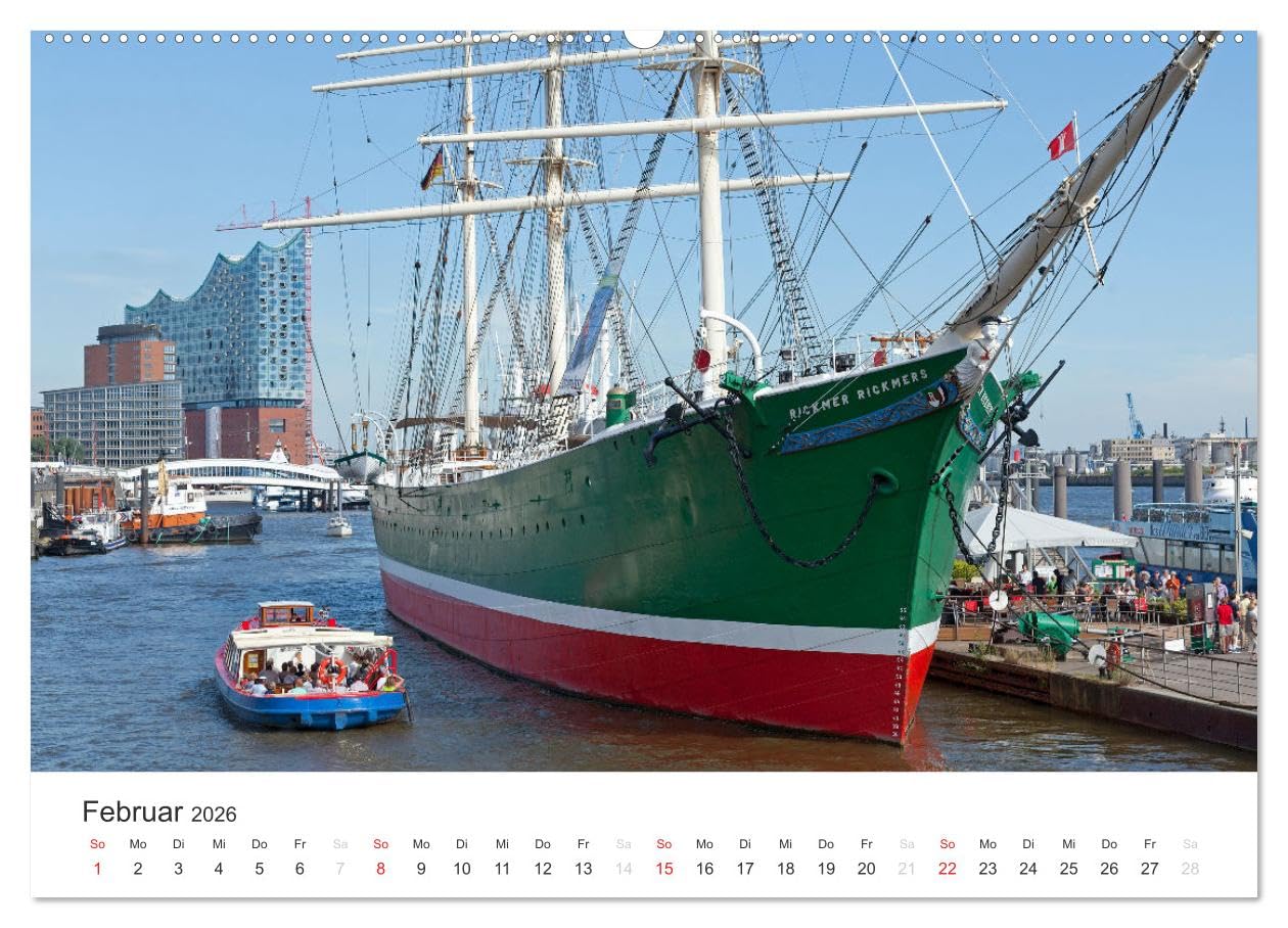 Hamburg (hochwertiger Premium Wandkalender 2026 DIN A2 quer), Kunstdruck in Hochglanz: Der Kalender zeigt Highlights der Hamburger City mit Hafen, ... Hamburger Dom und Alster. (CALVENDO Orte)