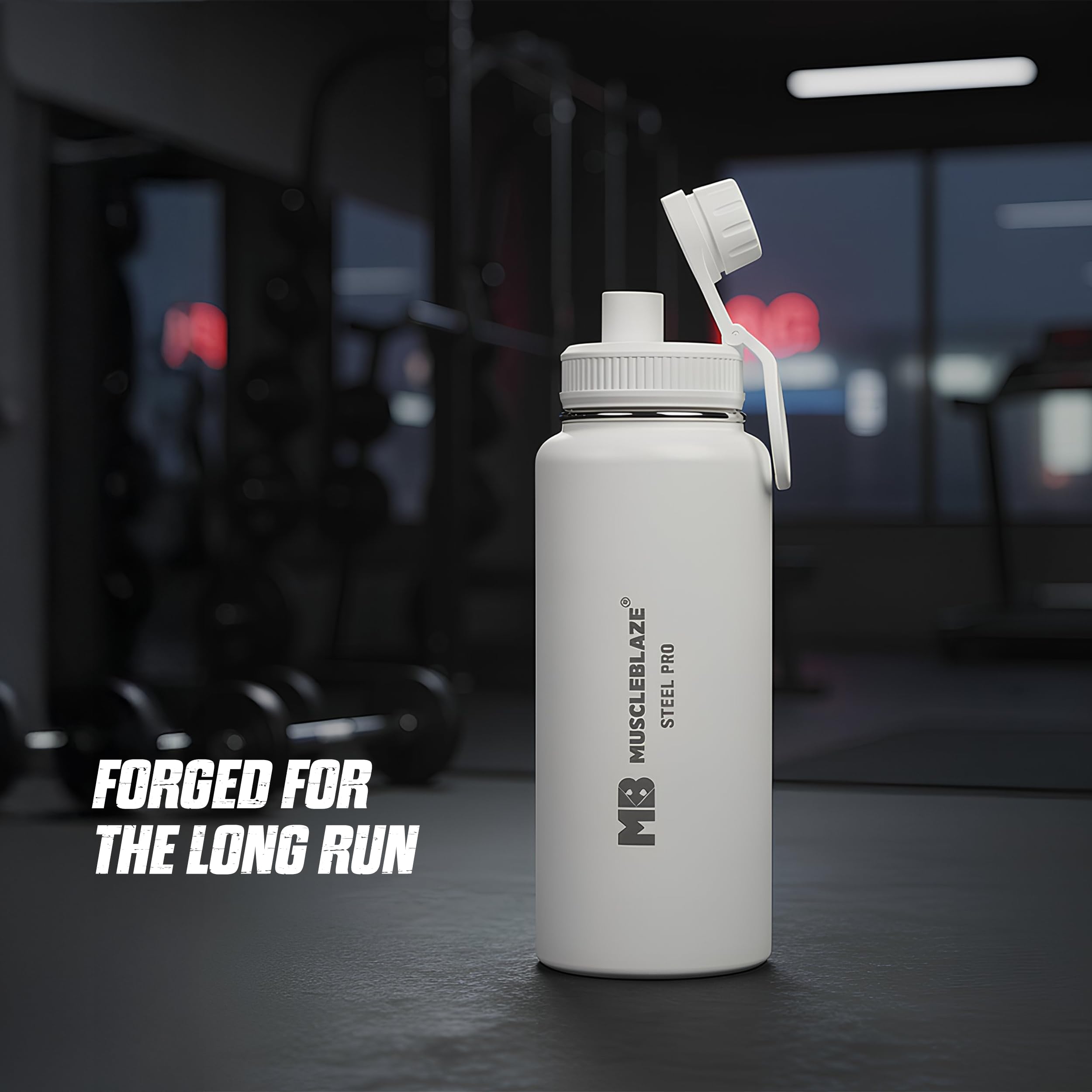 MuscleBlaze Stainless Steel Water Bottle - Keeps Drinks Cold/Hot -6 MuscleBlaze Stainless Steel Water Bottle - Keeps Drinks Cold/Hot -6