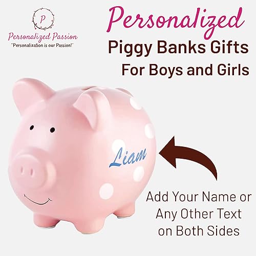 Miniatura 9 de Alcancías de cerámica personalizadas para niños  Bonita olla de ahorro de monedas de tamaño perfecto con soportes de goma  Caja de dinero de cerdo