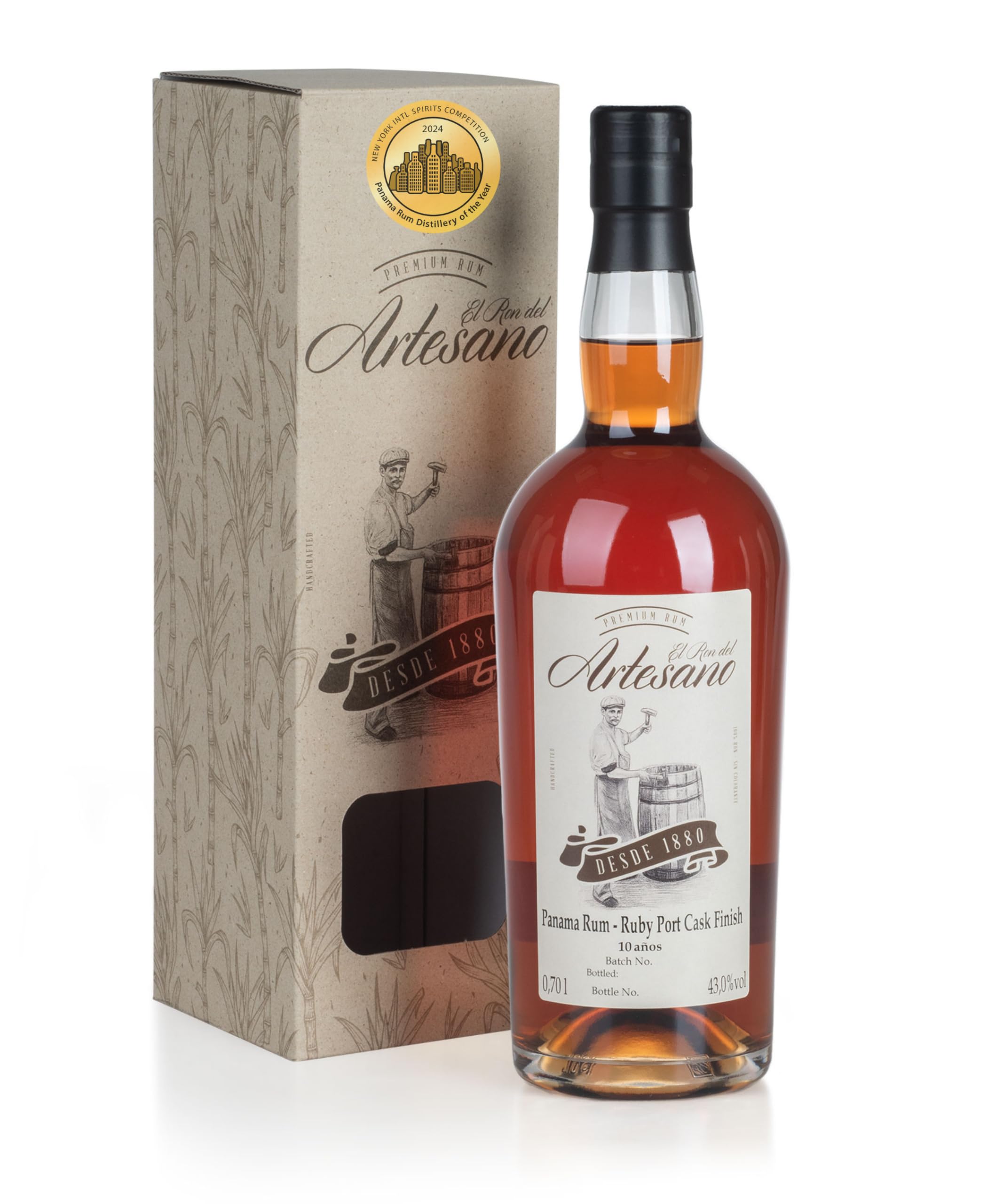 Rum I El Ron del Artesano I Ruby Cask I 10 Jahre I fassgereift I ohne Aromazusätze I 43,0% vol I 700ml - 1