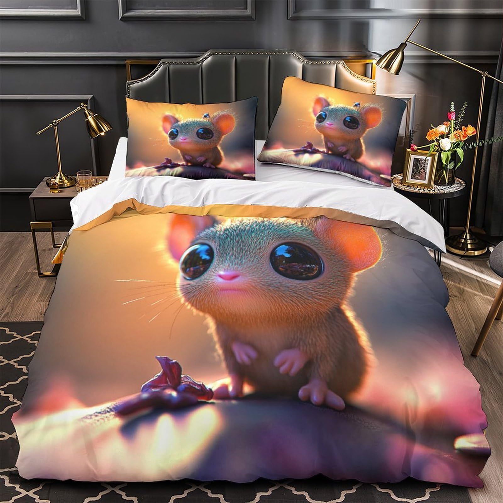 Drap de couette fantastique imprimé 3D avec finitions durables