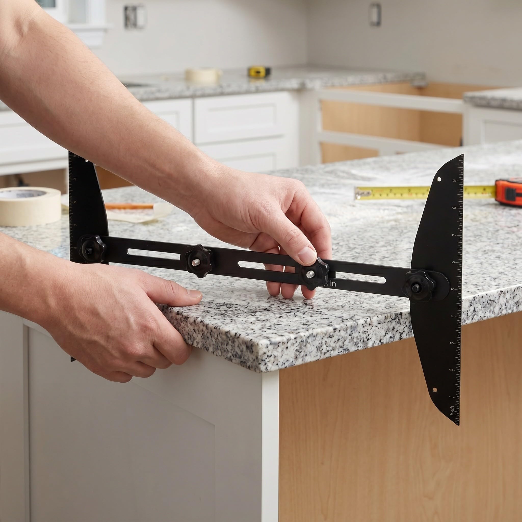 Medidor de Escaleras de Metal Extensible Diseño Plegable