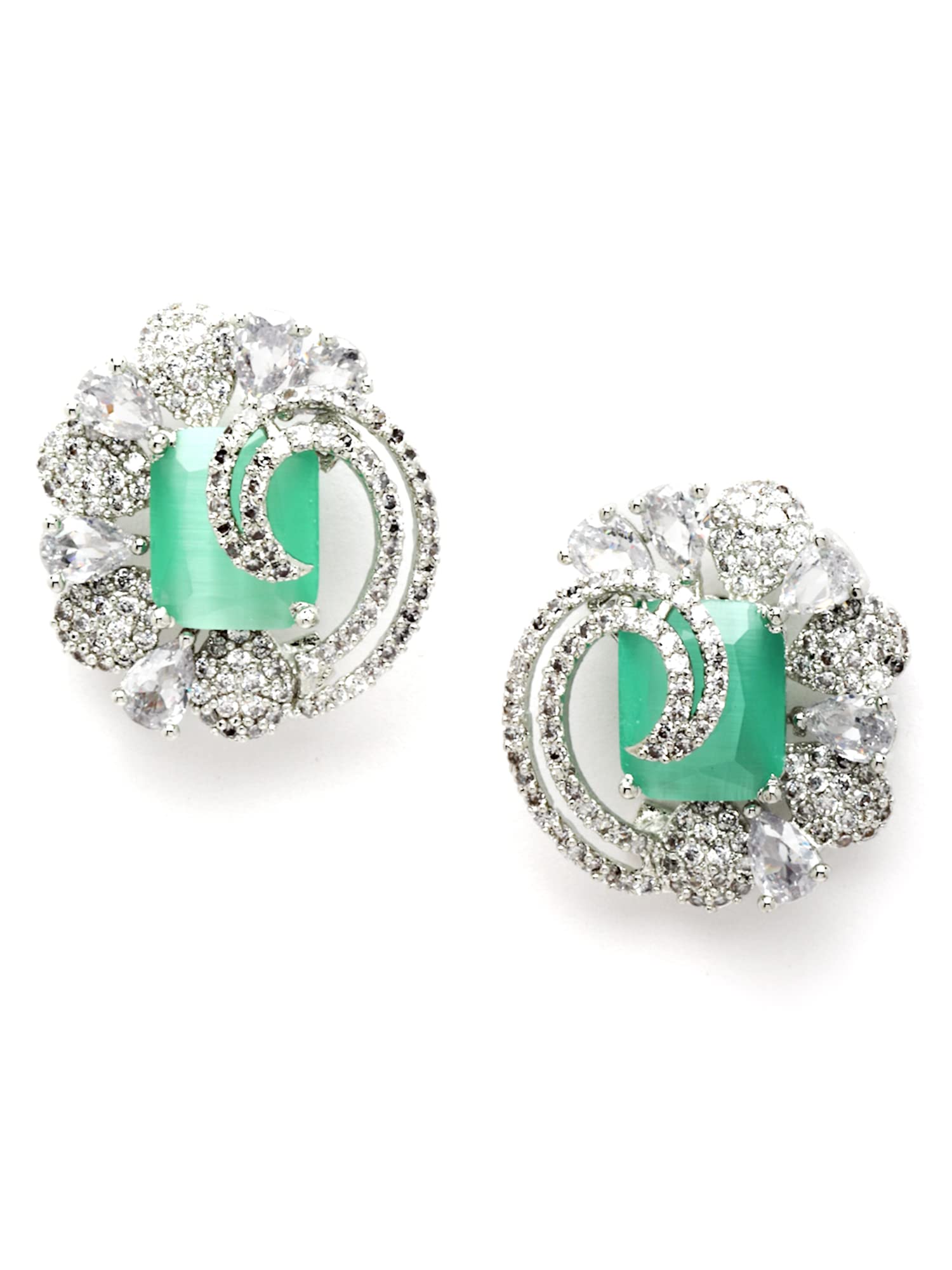 See full amazon price history chart for Karatcart Silver Tone Lime Green American Diamond Studded Stud Earrings for Women Karatcart Silver Tone Lime Green American Diamond Studded Stud Earrings for Women (B0B3X9W4VT) Amazon Price History, Amazon Price Tracker
