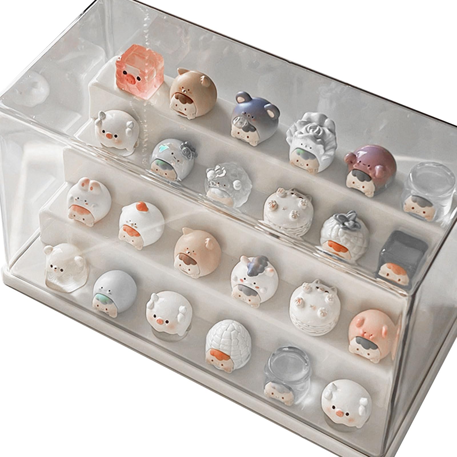 Vitrine en acrylique pour figurines avec support solide anti-poussière