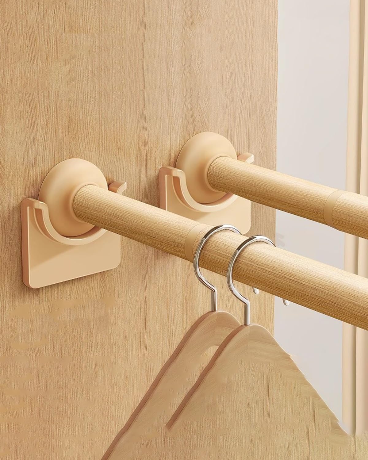 Organiseur de placard extensibles ronds pour rangement de salle de bain et dortoir