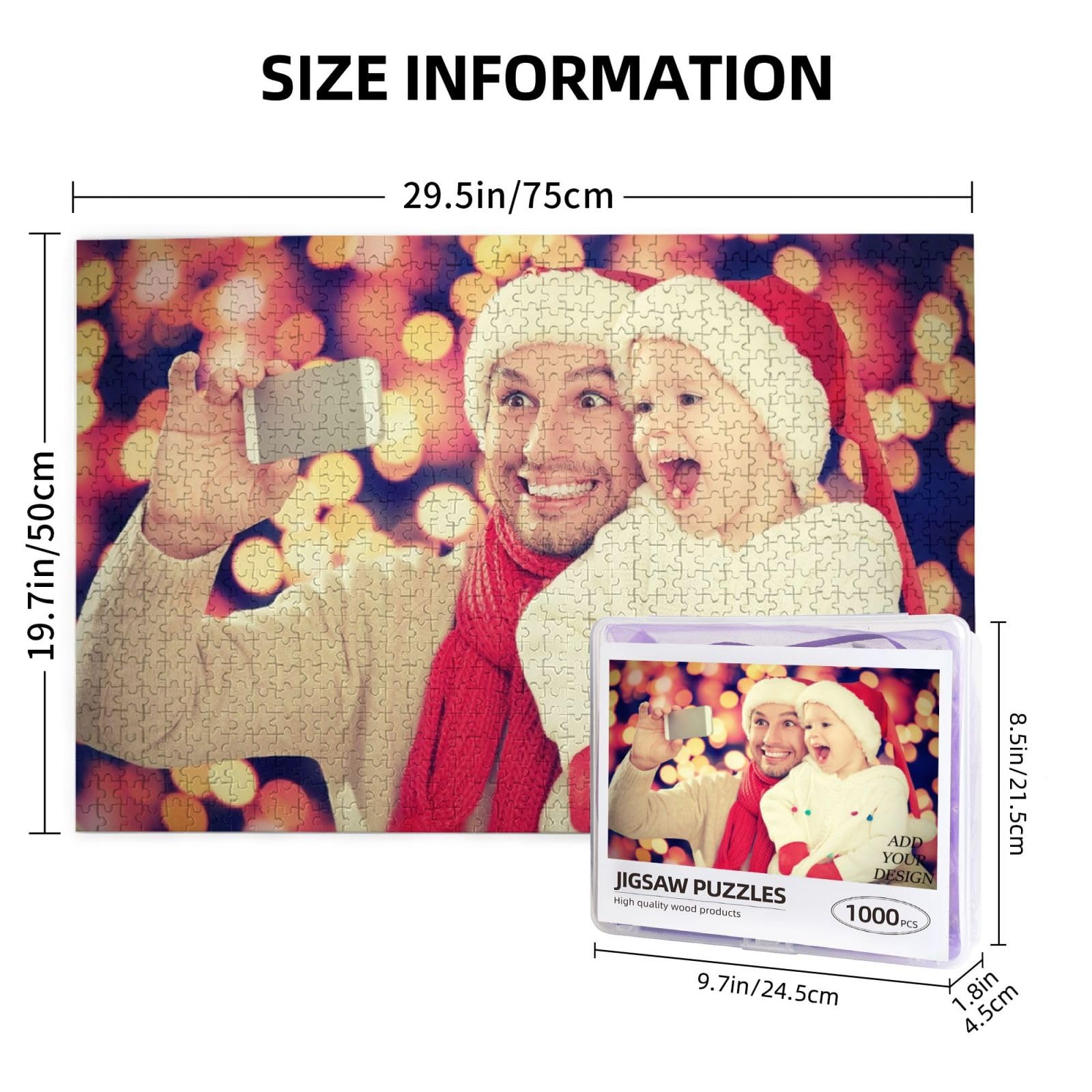 Puzzle Photo Personnalisé – Cadeau Unique Pour Noël, Anniversaire, Mariage