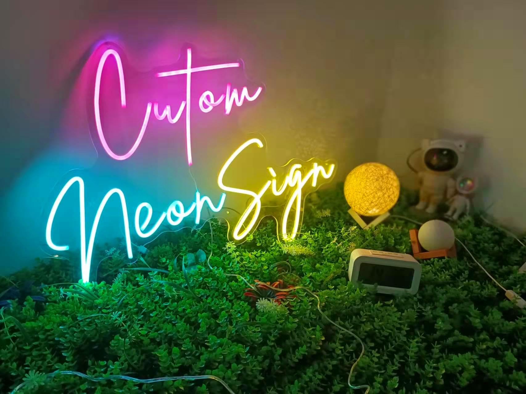 Custom Neon Signs, LED Neon Sign Customizable for Wedding Birthday Party Gifts Decor, Personalized Neon Light Name Sign for Bar Salon Cafe Shop Business