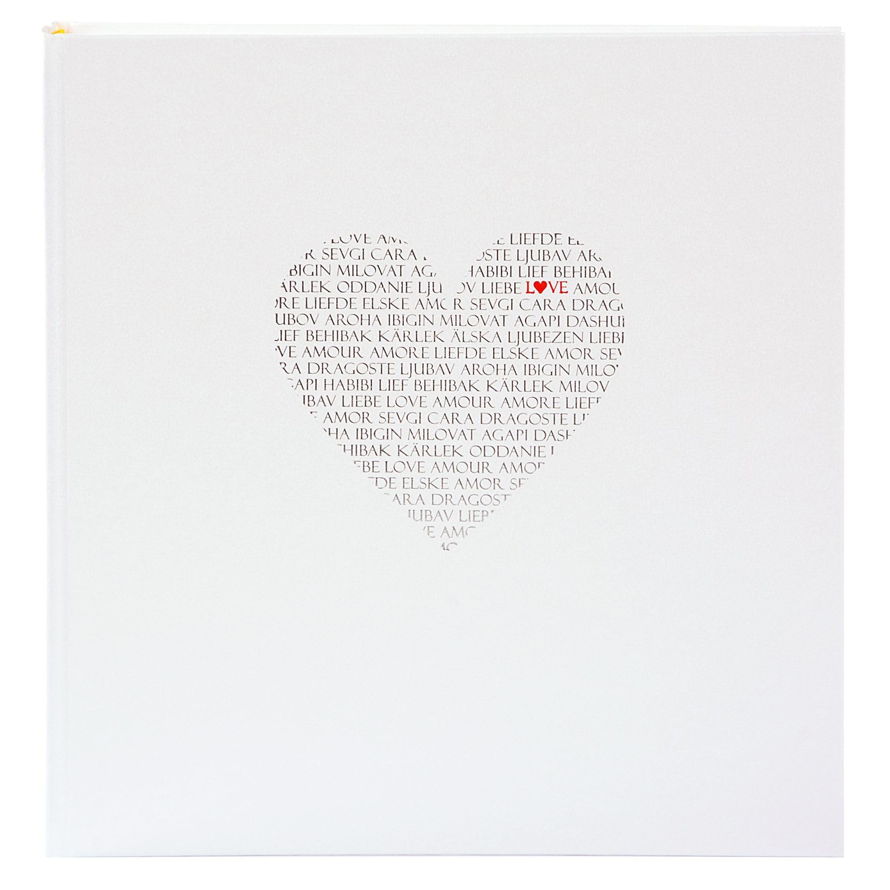Goldbuch Love Buchalbum Weiß, 30x31cm, 60 Weiße Seiten