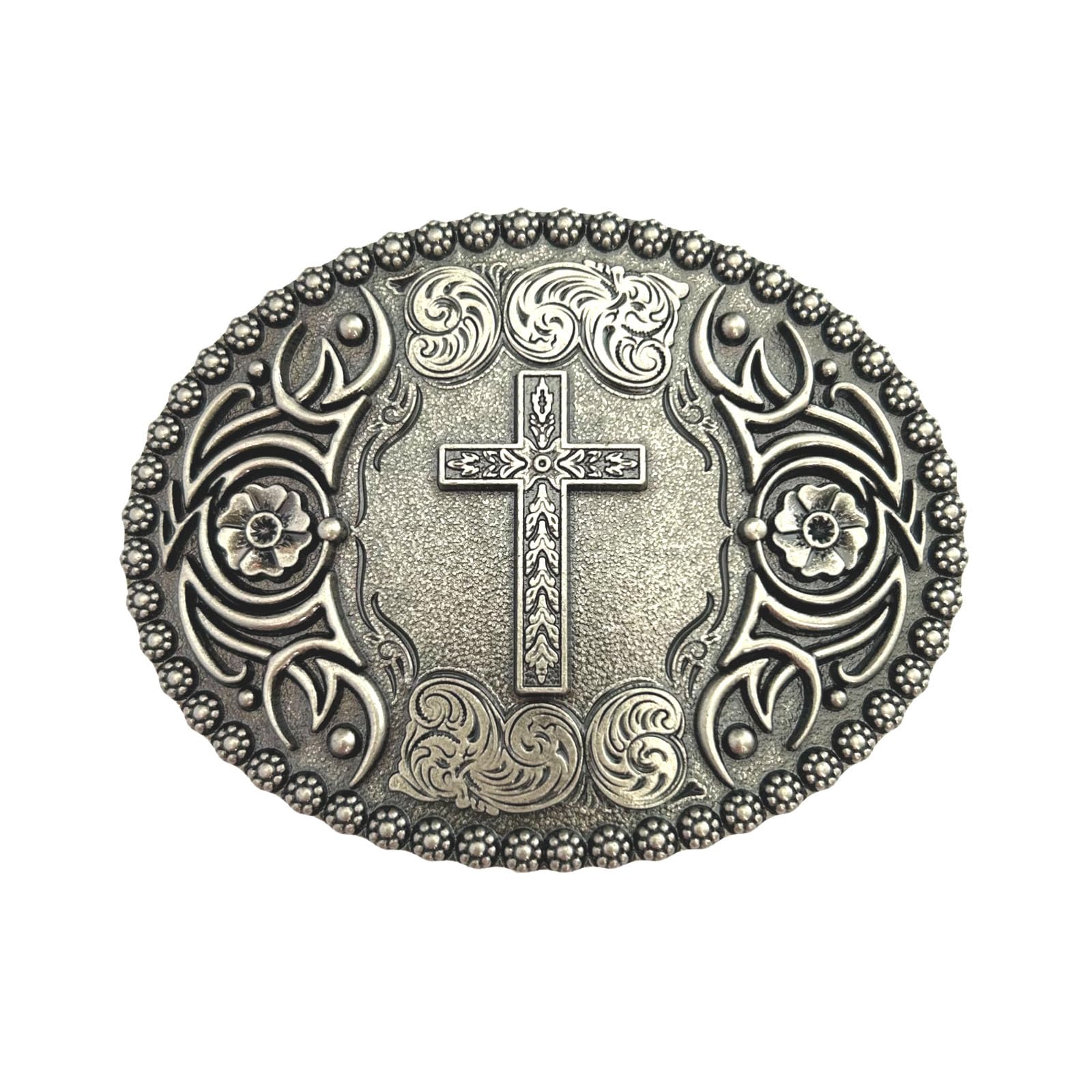 Hebillas de cinturón occidentales para hombres y mujeres, rodeo, vaquera, vintage, religiosa, cruz, fe, hebilla de cinturón
