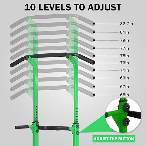 Miniatura 7 de SogesPower Power Tower - Barra de dominadas para gimnasio en casa, equipo de entrenamiento de fuerza de altura ajustable, estación de barra de