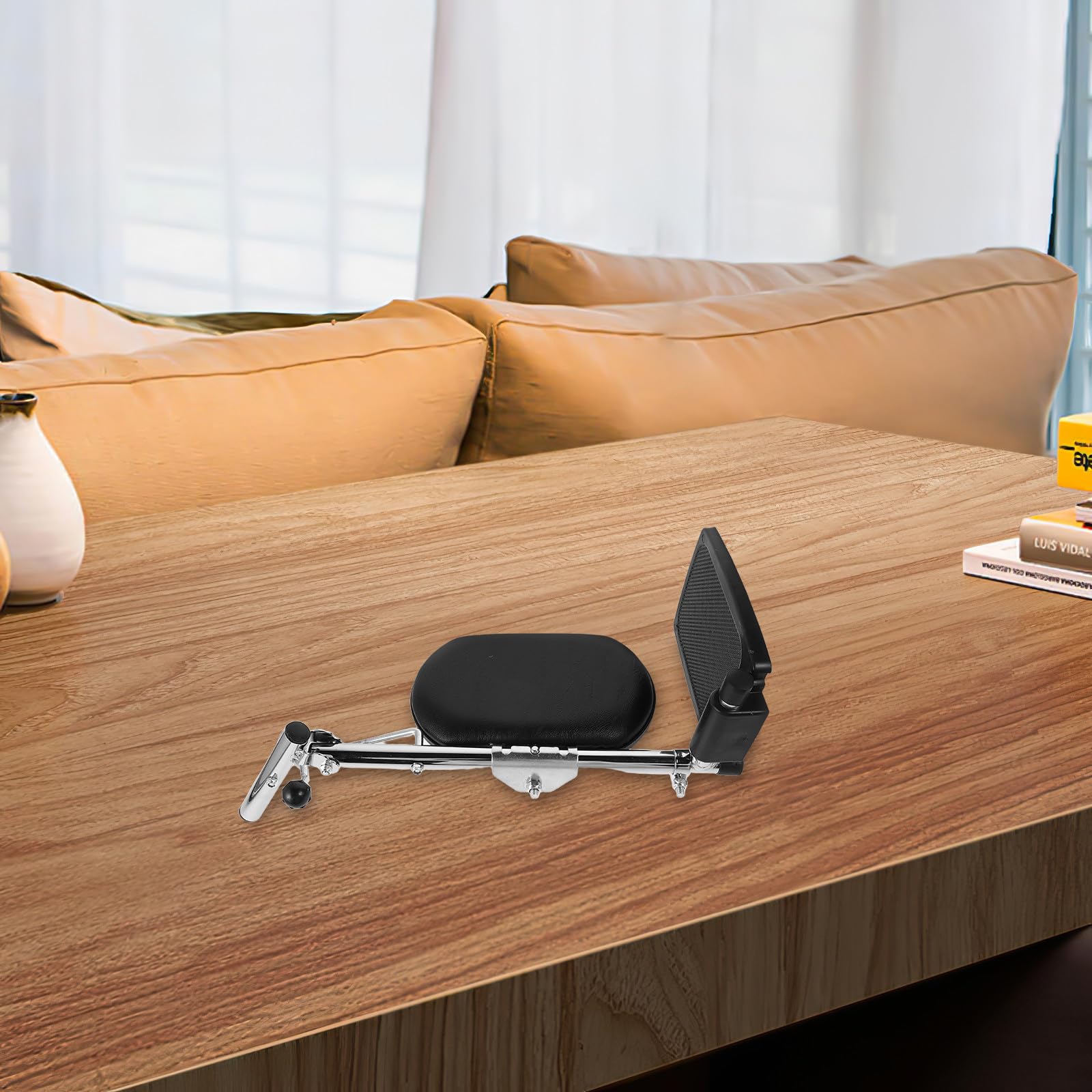 Happyyami Reposapiernas de Apoyo para Silla de Ruedas, Reposapiés Colgante, Acero Inoxidable, Pu y Abs, Negro, Ángulos Ajustables, Instalación Fácil, para Pacientes y Personas Mayores, Uso