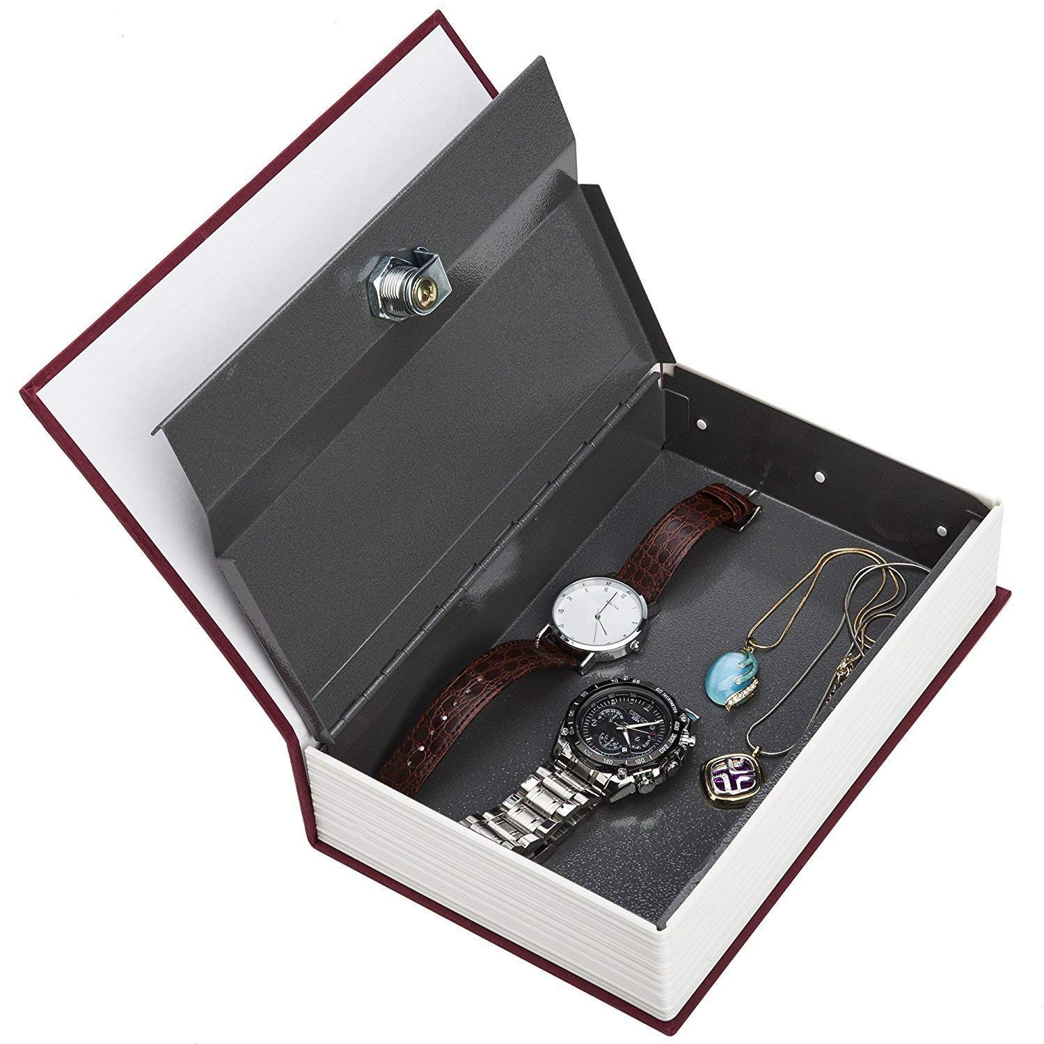 Hidden Secret Book Safe Vault Box Jewelry Locker with 2 Keys, 18x 11.5 x 5.5 cm, Multicolour-image-38