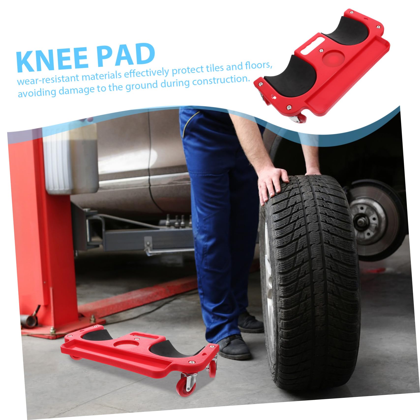 Rollbare Knieschützer für Mechaniker Faltbare Knieschutzmatte für Autoreparatur und Bau Komfortable Kniepolster für Fliesenarbeiten und Werkstatt Rutschfeste Stabile Knieauflage