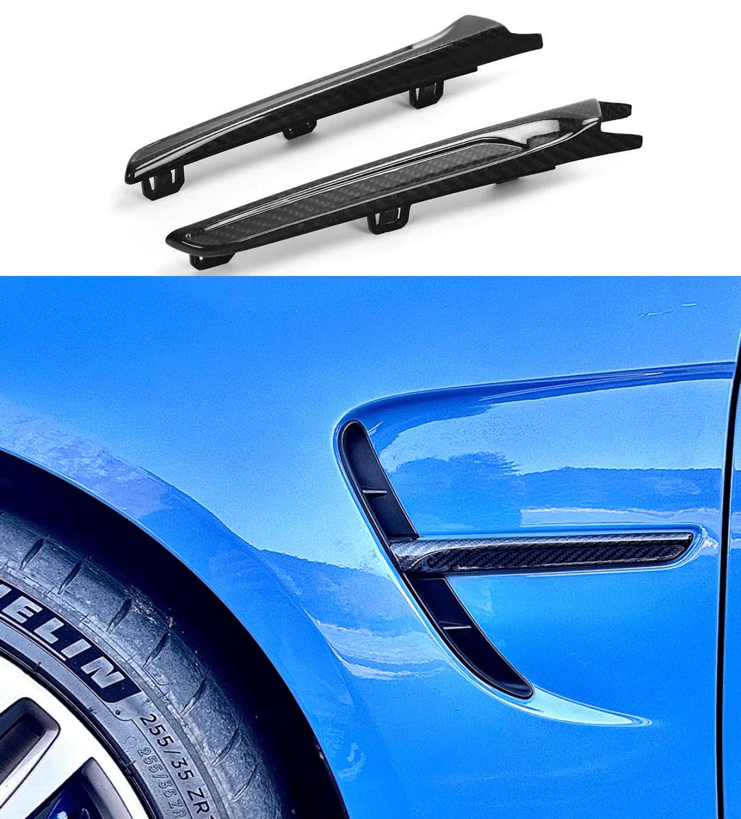 パーツ  F80 F82 Amazon.com: TanReborn Genuine Carbon Fiber Side Fender Vent Trim