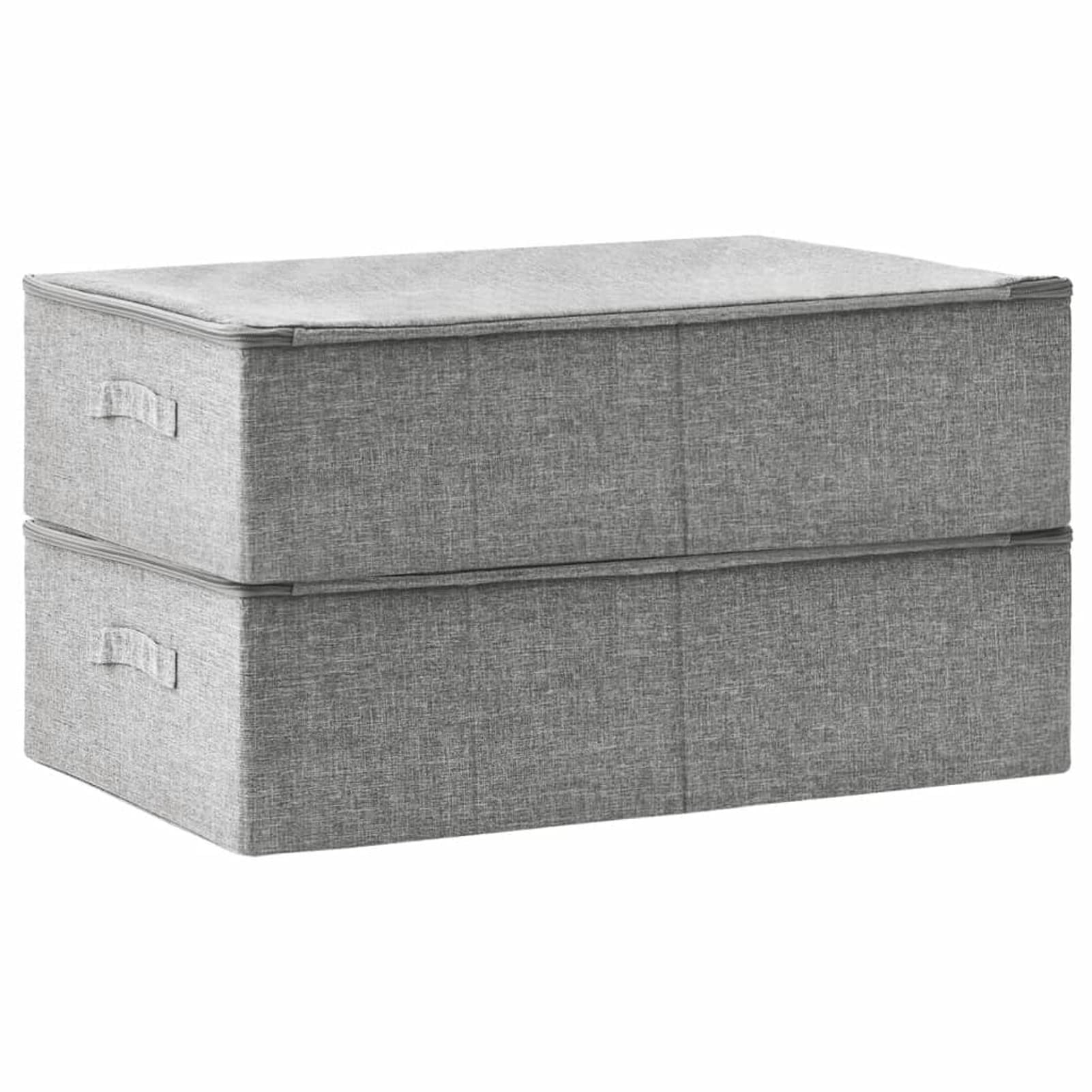 ZEYUAN Aufbewahrungsboxen 2 STK Spielzeugkiste, Aufbewahrungskiste, Kleideraufbewahrung, Kleideraufbewahrung & Organisation, Stoff 70x40x18 cm Grau