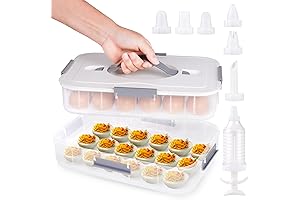 Portable Deviled Egg Container with Lid (36-Slot) - Perfect for Parties, Picnics, and Travel