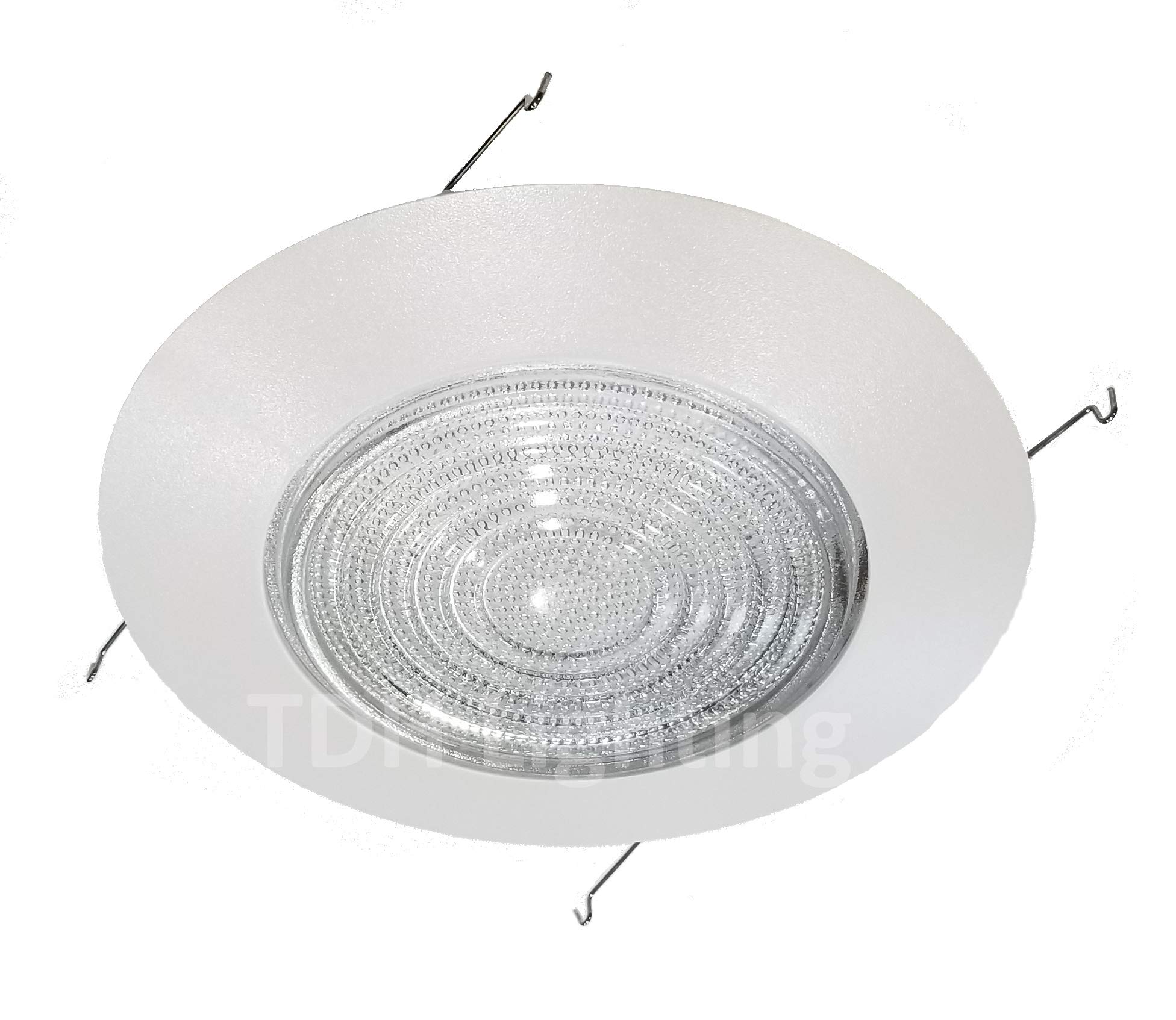 TDH Lighing 6" Inch Recessed Shower Trim with Glass Fresnel Lens for Wet Locations (Pack of 2)