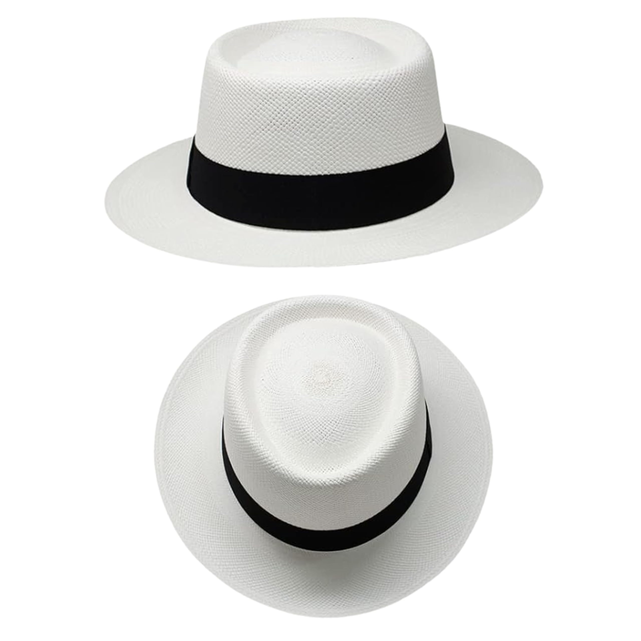 Gamboa Sombrero Panama Hombre y Mujer de Paja Toquilla Original de Ecuador Verano Fedora Playa