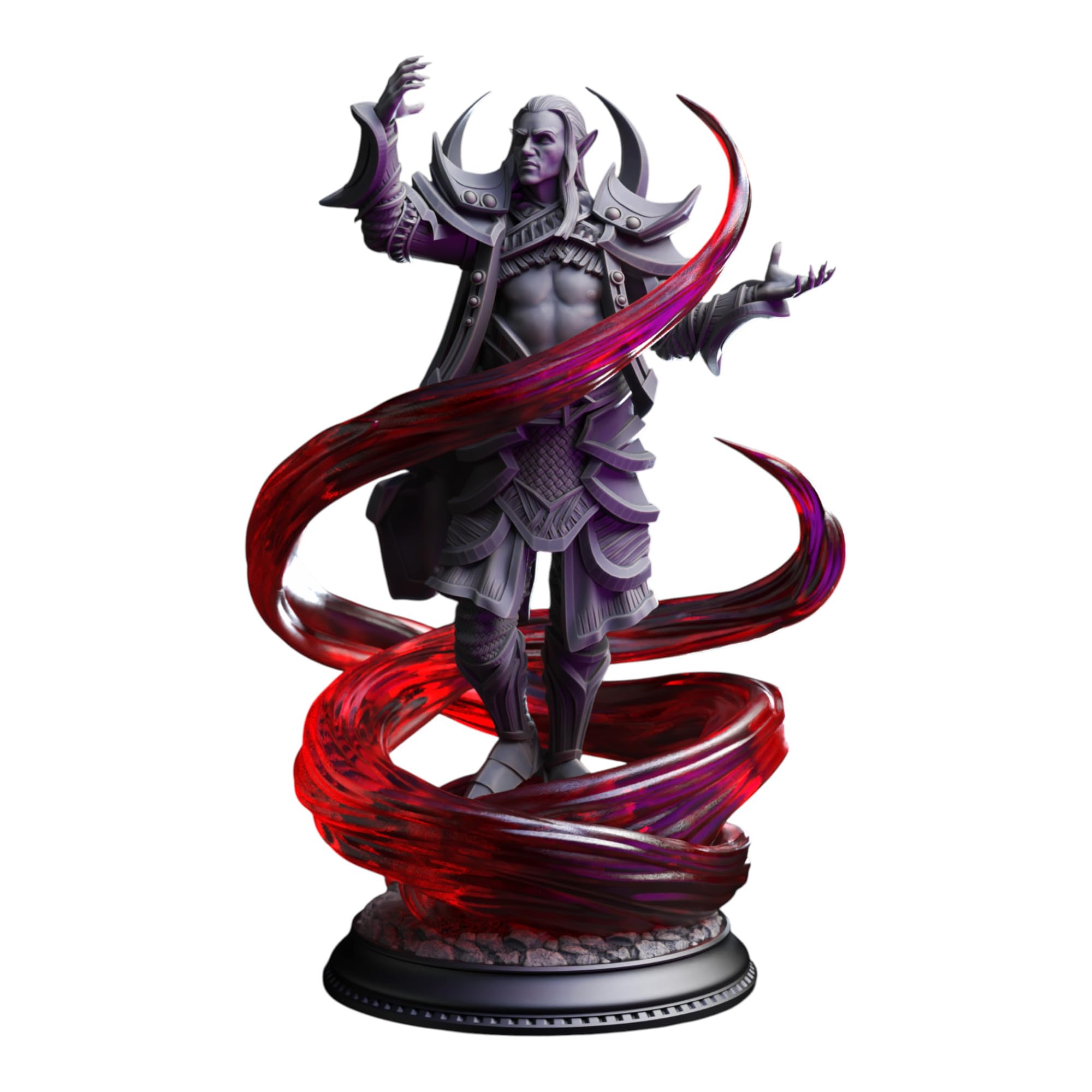 Unpainted DND Ilvos Drak_Thin - Male Drow Lunar Sorcerer Miniature Figurine, Tabletop Gam…