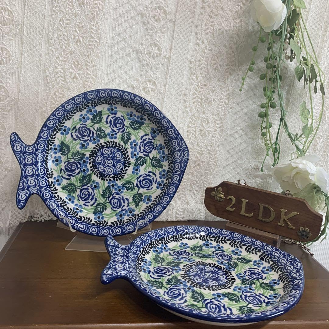 ポーランド食器 フィッシュボウル 大 2点 魚皿 ツェラミカ ポーランド食器 フィッシュボウル 大 2点 魚皿 ツェラミカ ポー