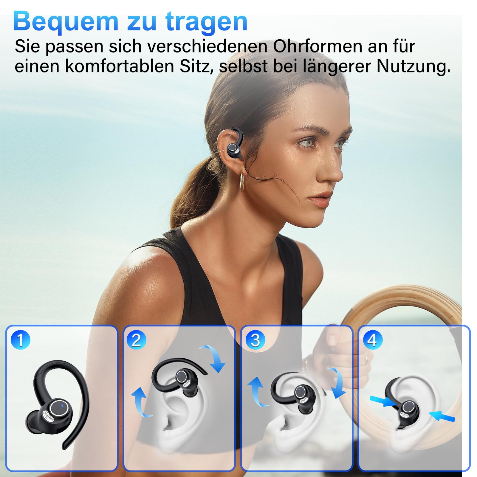 AI Kopfhörer Übersetzer, 3-in-1 Bluetooth 5.4 Echtzeit Sprachübersetzungs Kopfhörer, 164 Sprachen (mit App), 48Std Übersetzer Ohrhörer mit ENC Mic, 8 Übersetzungsmodi für Studium, Reisen, Business