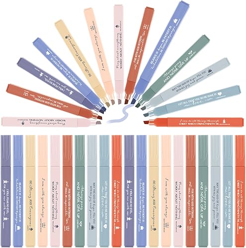 Colarr 100 resaltadores bíblicos cristianos para la escuela dominical, versículos de regalo estéticos, resaltador estético, suministros de estudio