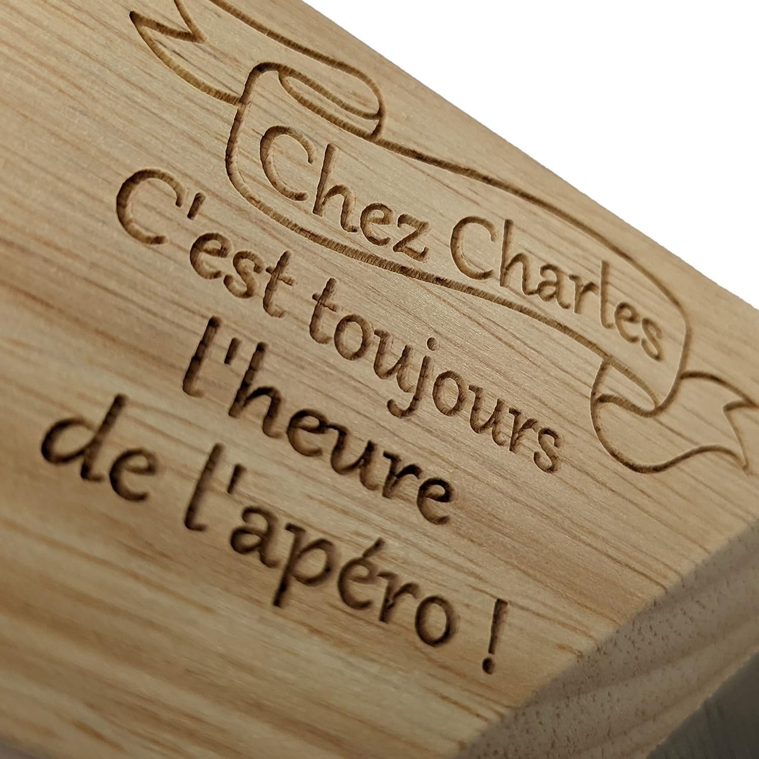 Guillotine Saucisson Personnalisé - Trancheuse Gravée avec Texte - Cadeau Papa Homme Noël Fête des Pères