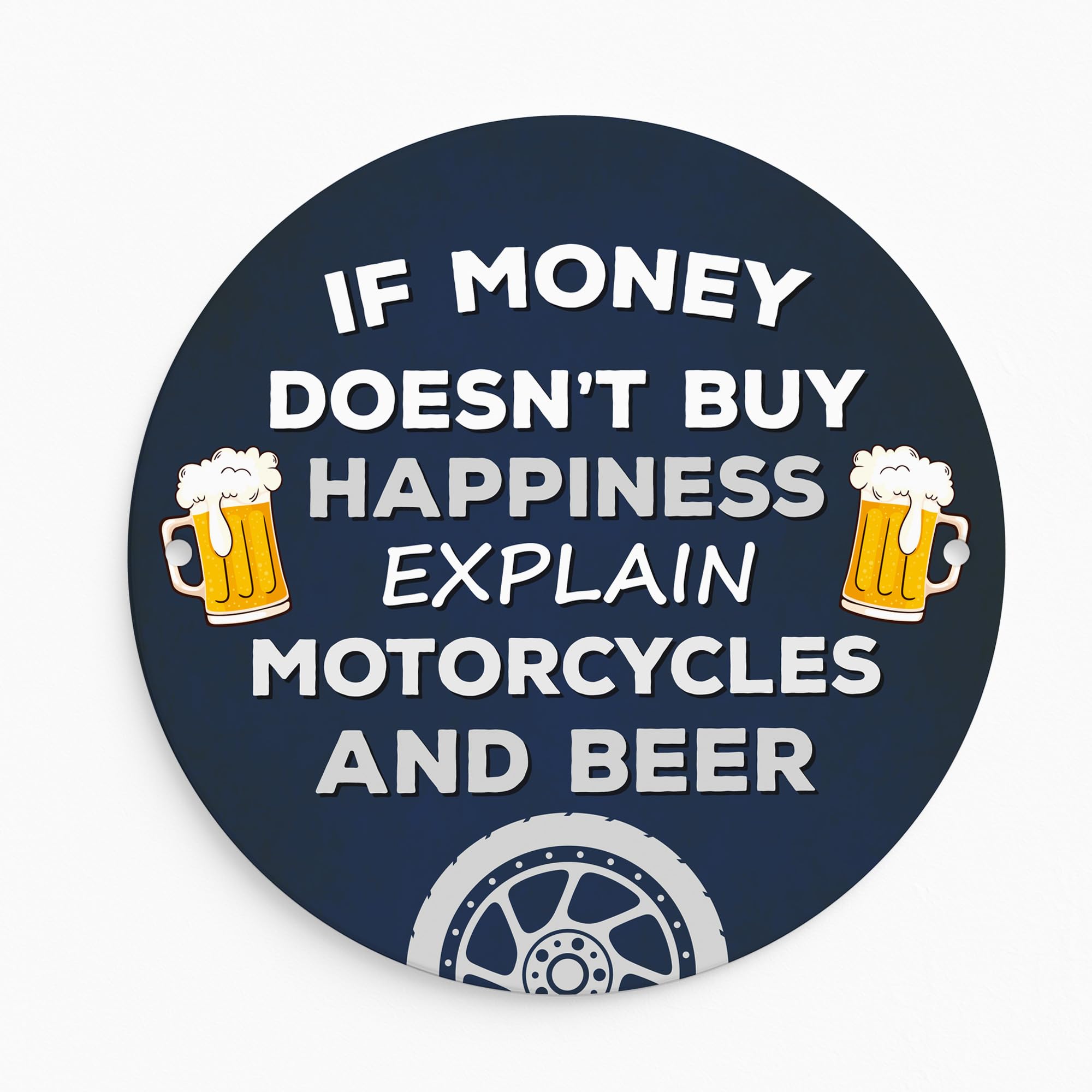 Red Ocean Motorcycle Gift Hanging Motorbike Sign For Man Cave Garage Gift For Him Dad Grandad Gifts Man Cave Sign Shed Plaque Beer Funny Motorbike Enthusiast