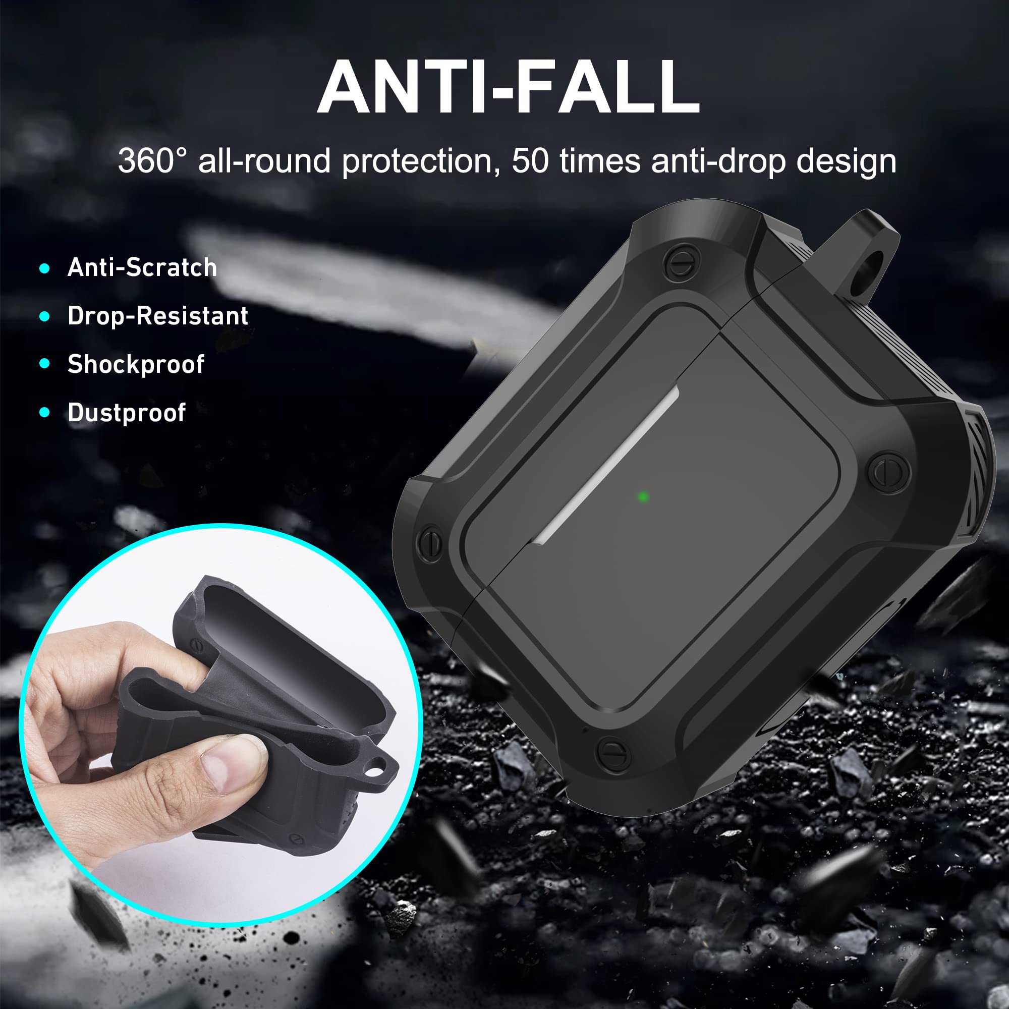 AirPods Pro用アップグレードケース 耐衝撃保護カバー 4 in 1 Amazon | AirPods Pro用アップグレードケース 耐衝撃保護カバー