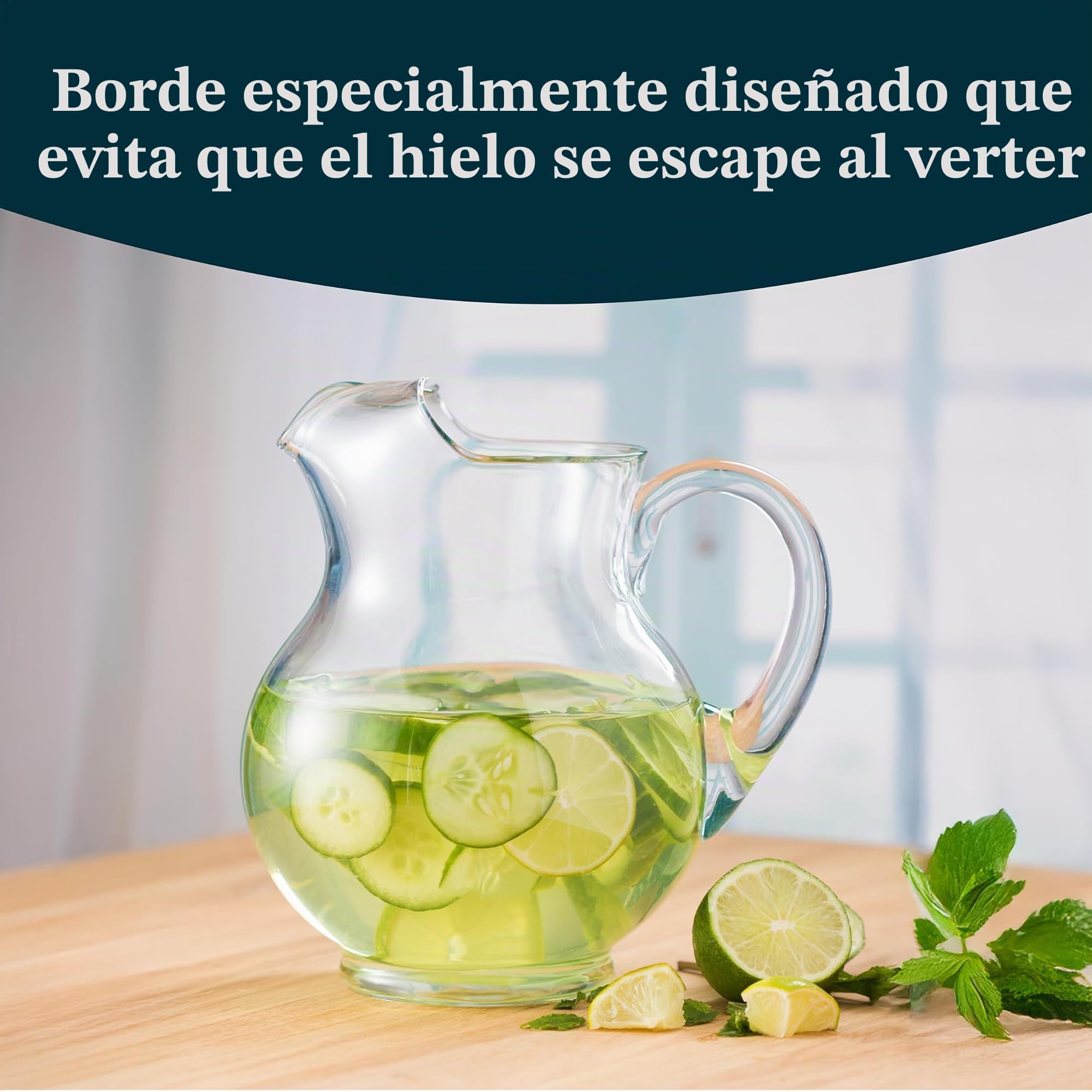 Libbey Acapulco - Juego de 4 vasos de cristal, vidrio, Juego de 2 jarras (89.5 oz), 89.5 oz