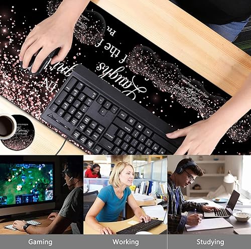 Miniatura 9 de Alfombrilla de mouse grande para videojuegos, reposamuñecas de teclado de espuma viscoelástica, alfombrilla de escritorio de oficina extendida,