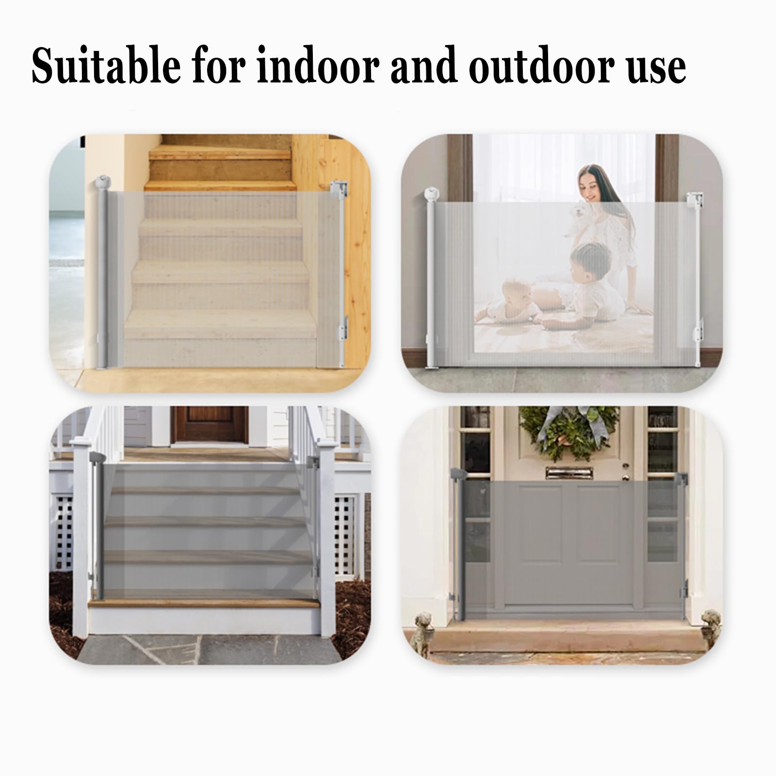 Retractable Baby Gate,Mesh Baby Gate or Mesh Dog Gate,33