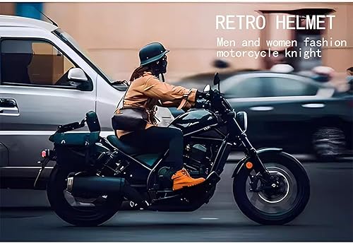 Miniatura 4 de Casco de motocicleta alemán aprobado por DOT, Casco de motocicleta de cara abierta, Casco ligero de perfil bajo, Casco de cara abierta y media cara