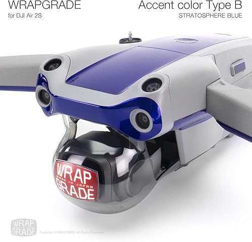 Miniatura 6 de WRAPGRADE Skin compatible con DJI Air 2S  Color de acento B (azul estratosfera)